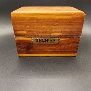 Vintage Wooden Recipe Box